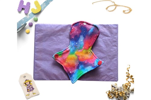 Buy  7 inch Thong Liner Cloth Pad Pastel Rainbow Galaxy now using this page